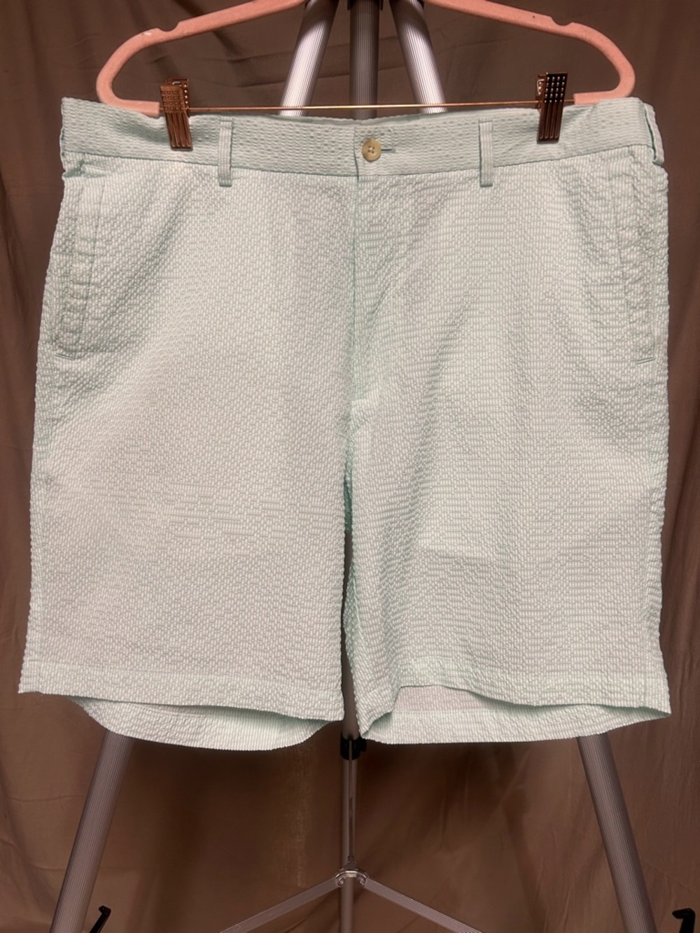 Peter Millar golf Seersucker Shorts - seafoam green 36